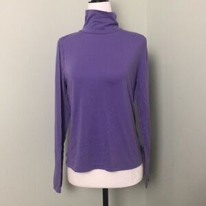 🧡 XS 🧡 NWT Anthro Top Light Layer Turtleneck Purple Long Sleeve